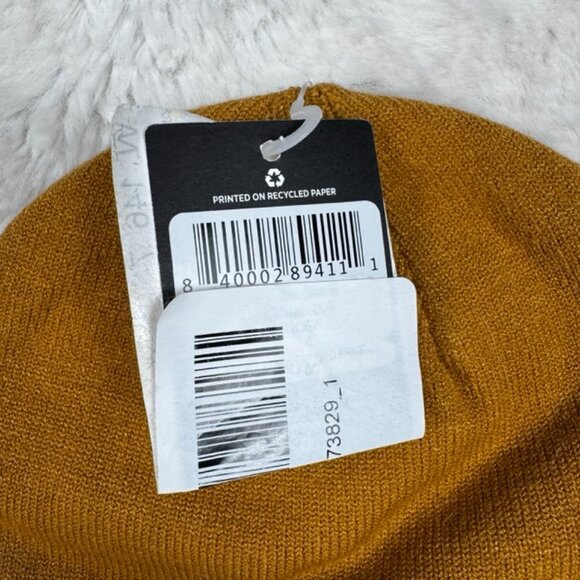NWT Topo Designs Slim Fit Beanie Reversible Mustard Yellow Orange Camo - Picture 6 of 7